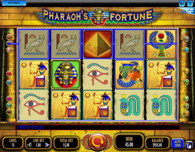 The slot machine Pharaoh's Fortune